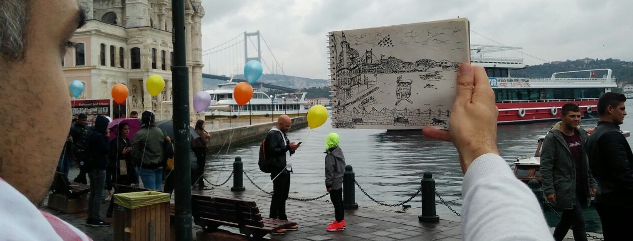 Istanbul bosphore drawing